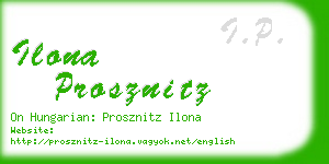 ilona prosznitz business card